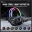 onikuma GT889 Tri-Mode RGB Gaming Headset 2.4GHz Bluetooth 5.4 Wired Black