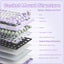 onikuma MT707 Tri-Mode RGB Mechanical Keyboard 81-Key Purple