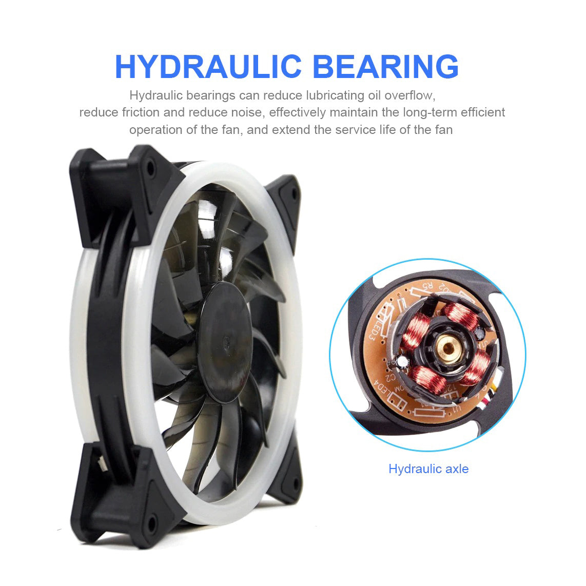 Redragon GC F011 RGB PC Case Fan (3 Packs 120mm)