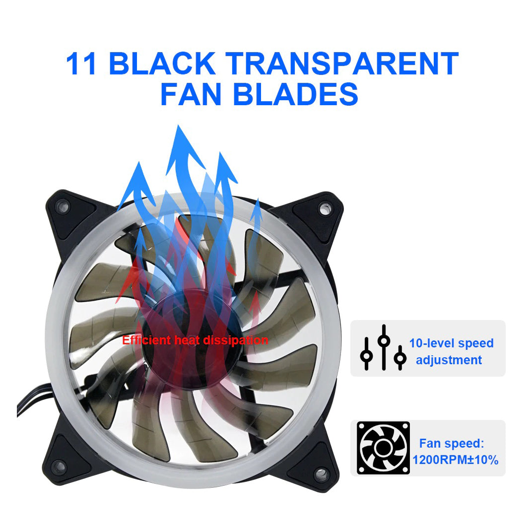 Redragon GC F011 RGB PC Case Fan (3 Packs 120mm)