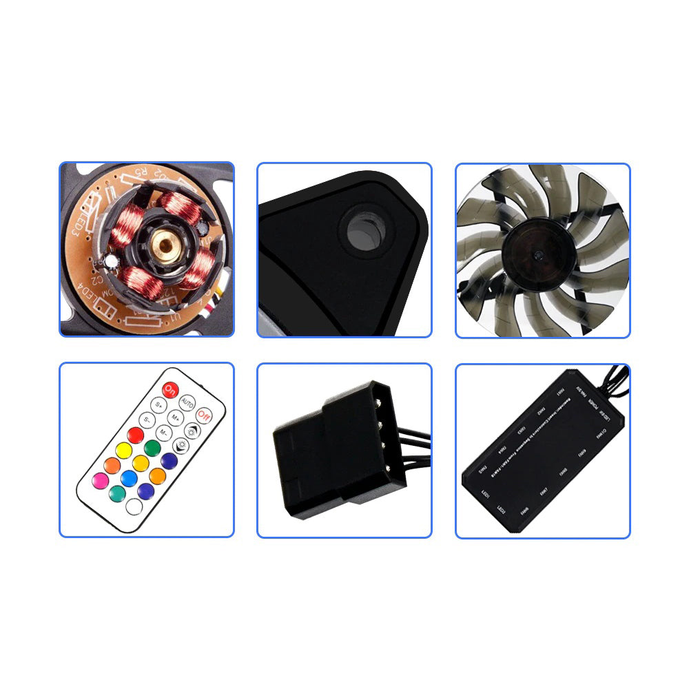 Redragon GC F011 RGB PC Case Fan (3 Packs 120mm)