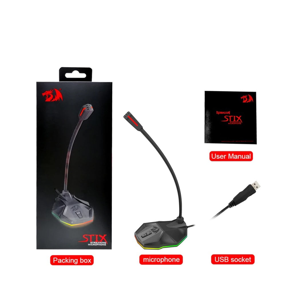 Redragon GM99 STIX RGB USB Streaming Microphone