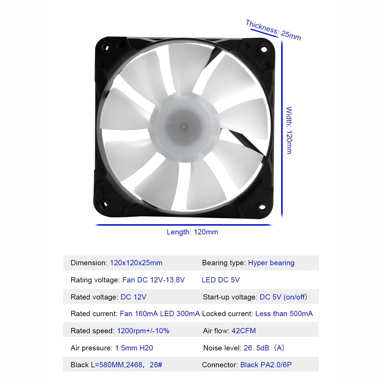REDRAGON GC F007 RGB PC Case Fan (3 Packs 120mm)