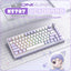 onikuma MT707 Tri-Mode RGB Mechanical Keyboard 81-Key Purple