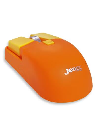 JeDEL Wireless 5D Optical Ergonomic Mouse , WD144 Dual Mode Connection 2.4GHz , 1600 DPI 400 mAH , Stable Operation , Cute and Comfortable Design , Colourfull and Varied , Plug and Play - Orange