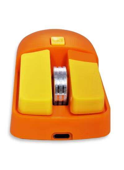 JeDEL Wireless 5D Optical Ergonomic Mouse , WD144 Dual Mode Connection 2.4GHz , 1600 DPI 400 mAH , Stable Operation , Cute and Comfortable Design , Colourfull and Varied , Plug and Play - Orange