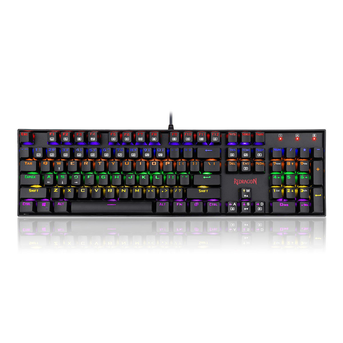Redragon K551-KR VARV Mechanical Gaming Keyboard Red Switches 104-Key Black