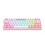 Redragon K616 Fizz Pro 60% Mechanical Gaming Keyboard Red Switches White and Pink