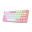 Redragon K616 Fizz Pro 60% Mechanical Gaming Keyboard Red Switches White and Pink