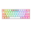 كيبورد جيمنج Redragon K617 Fizz ميكانيكال 60% أبيض ووردي