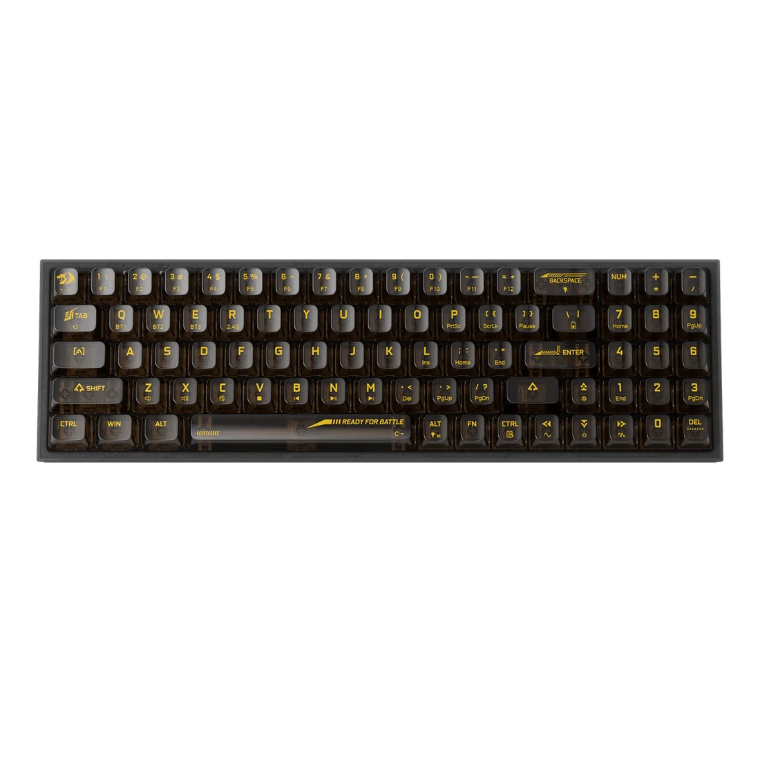 Redragon K628 PRO CTB 75% Transparent Wireless Mechanical Gaming Keyboard Black