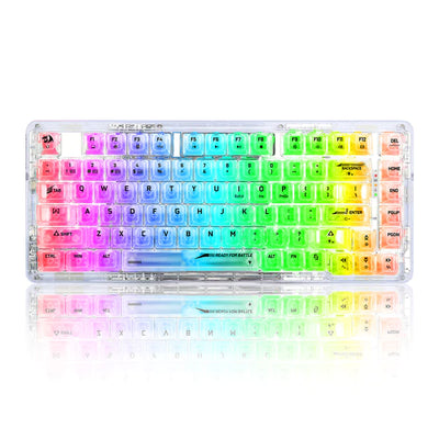 Redragon K649 3Modes PRO 75% Pre-built Keyboard- Crystal Clear