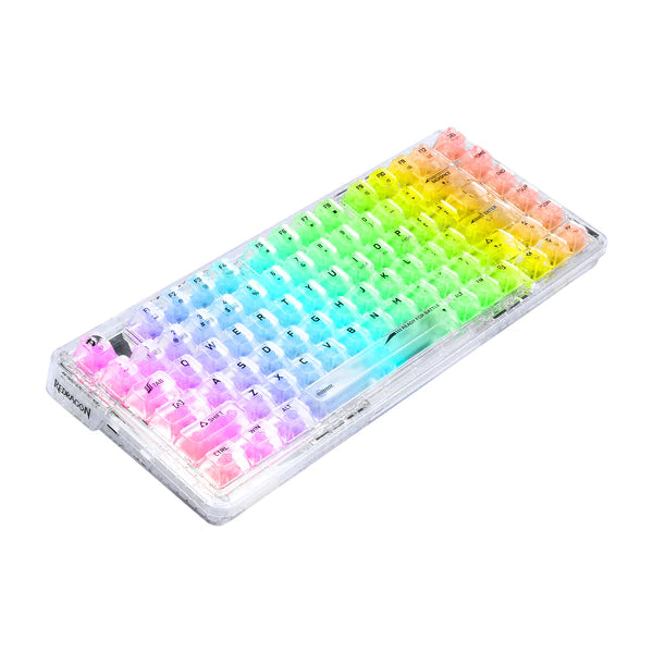 Redragon K649 3Modes PRO 75% Pre-built Keyboard- Crystal Clear
