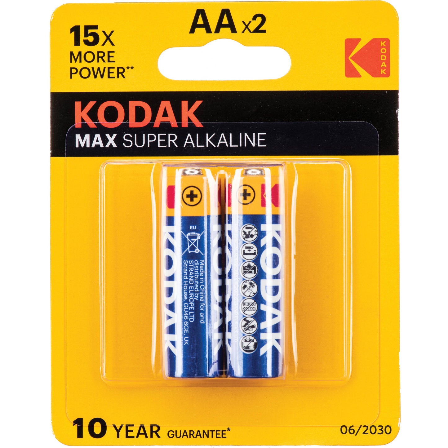 Kodak Max Super Alkaline Batteries AAx2