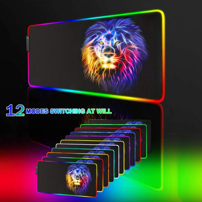 LION RGB XL Gaming Mouse Pad – For Mouse & Keyboard Mat 80*30cm