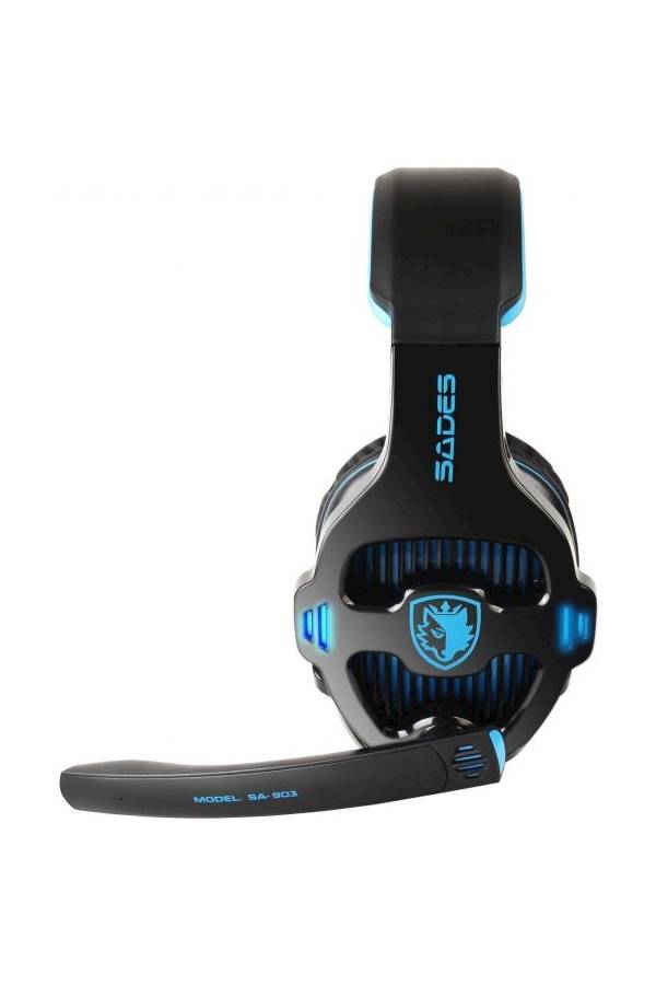 Sades SA903 USB Wired 7.1 Surround Gaming Headset For PC -Black/ Blue