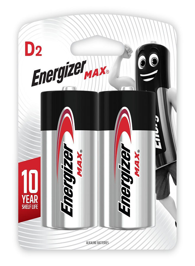 Energizer D2 Square Max Alkaline Batteries