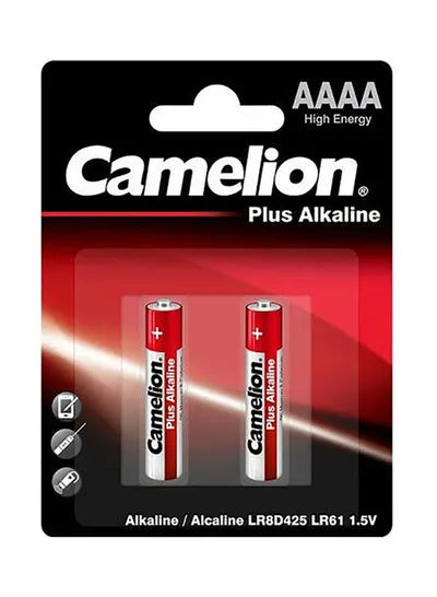 Camelion 2-Piece Plus Alkaline AAAA 1.5V Batteries Silver/Red
