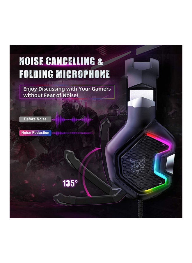K10 Pro Wired Stereo Gaming Headset With Microphone