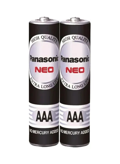 Panasonic 2-Pack Neo AAA Battery Black/Grey/Red