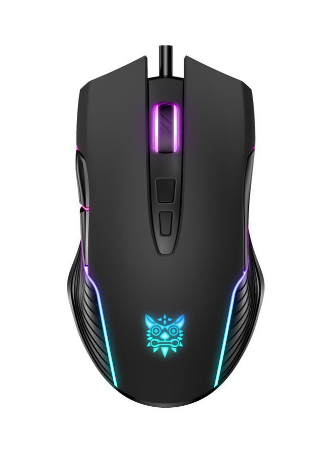 Onikuma CW905 RGB Gaming Mouse - 6400 DPI -  7 Programable Buttons - Black
