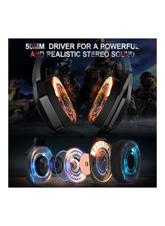 K10 RGB Gaming Wired Headset with Mic