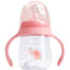 MileMelo Drop Resistant Baby Bottle, 180 ml - Pink/Clear