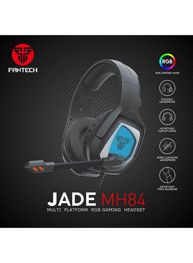 FANTECH MH84 JADE RGB Gaming Headset - 50mm Drivers - Noise Canceling Microphone - RGB Lighting Mode - Foldable Microphone