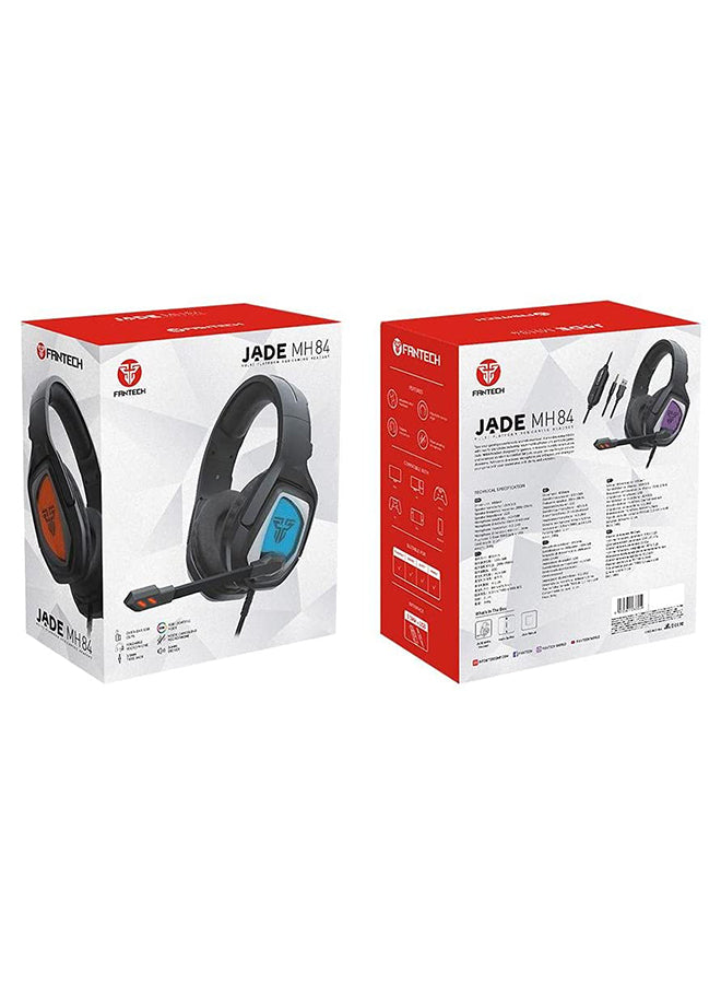 FANTECH MH84 JADE RGB Gaming Headset - 50mm Drivers - Noise Canceling Microphone - RGB Lighting Mode - Foldable Microphone