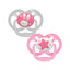 Advantage Pacifier - Stage 2, Glow In The Dark, Pink, 2-Pack