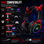 onikuma X10 RGB Wired Gaming Headset Detachable Horns & Mic