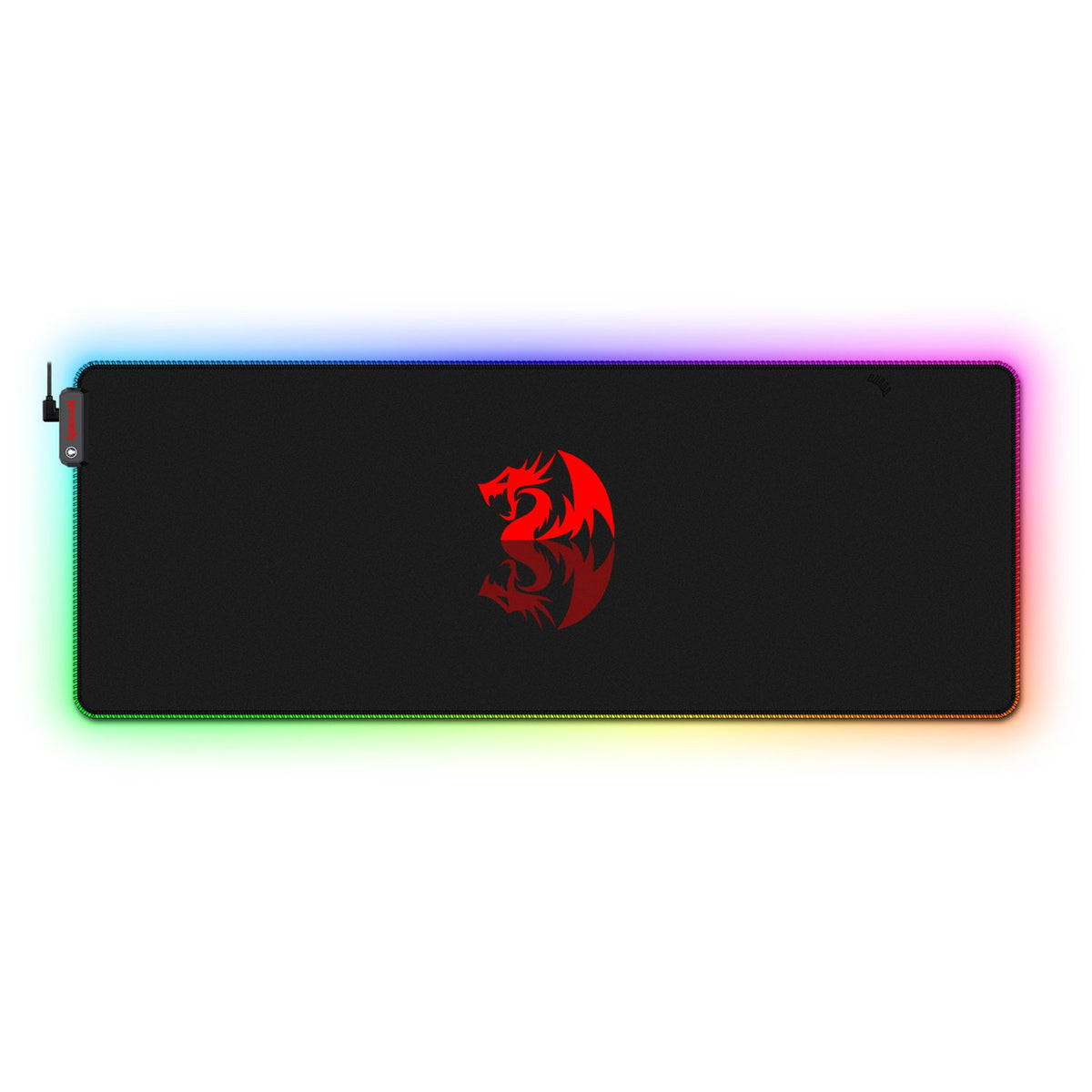 Redragon P027 RGB Mousepad Stitched Edges Black