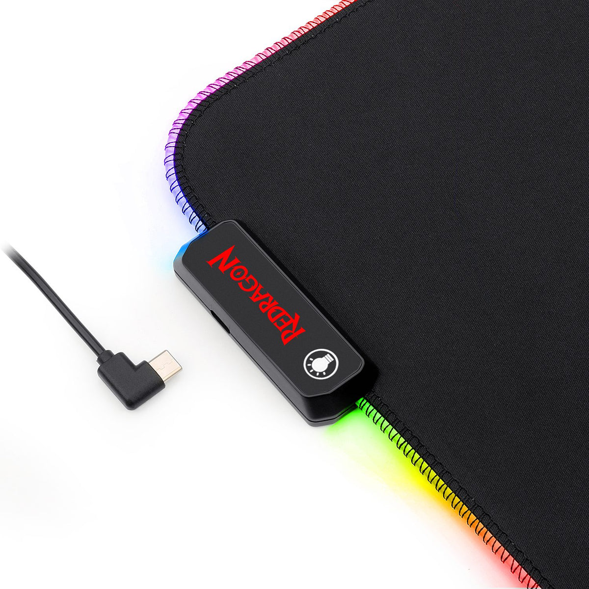 Redragon P027 RGB Mousepad Stitched Edges Black