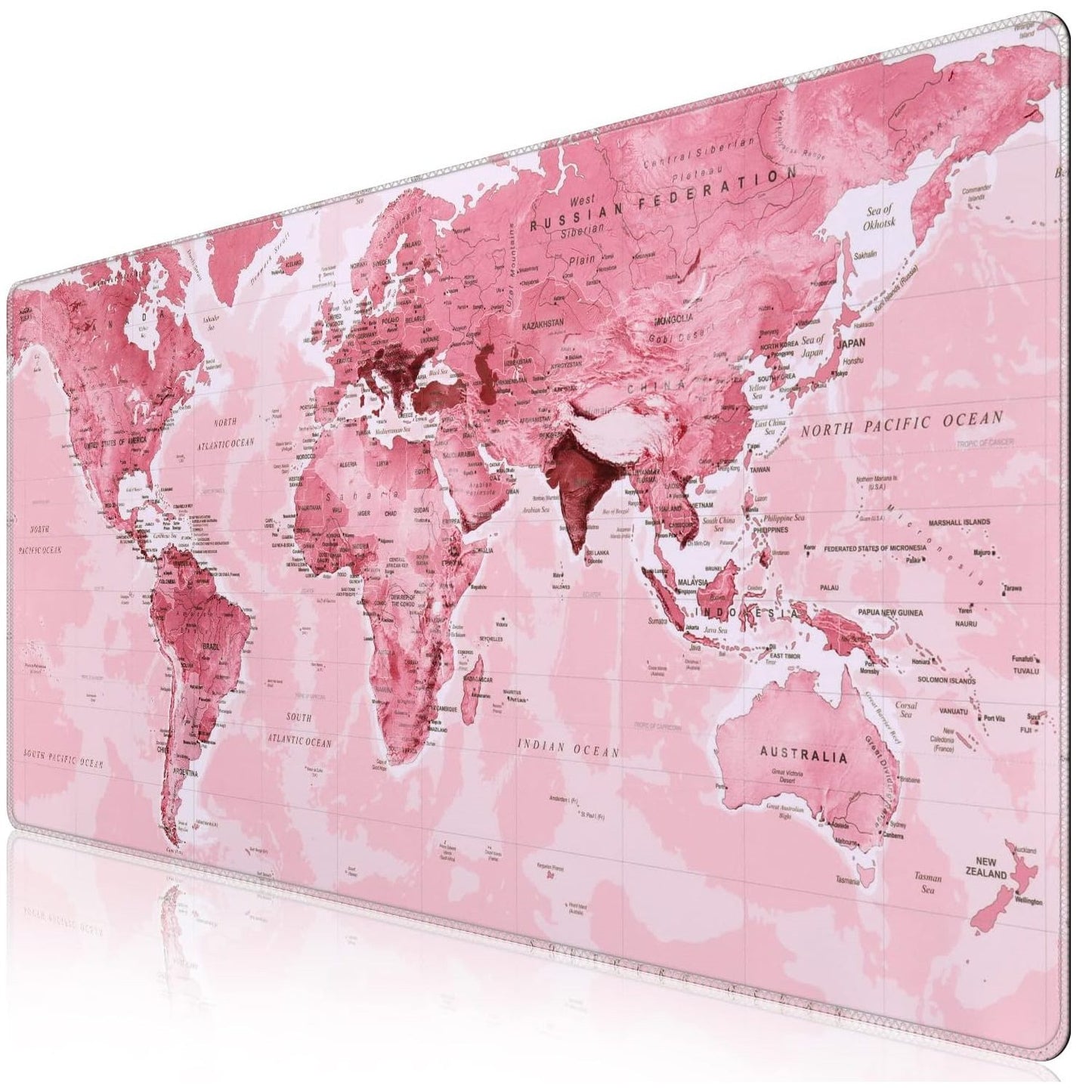 PINK World Map Gaming Mouse Pad – 70 X 30 cm