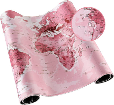 PINK World Map Gaming Mouse Pad – 70 X 30 cm