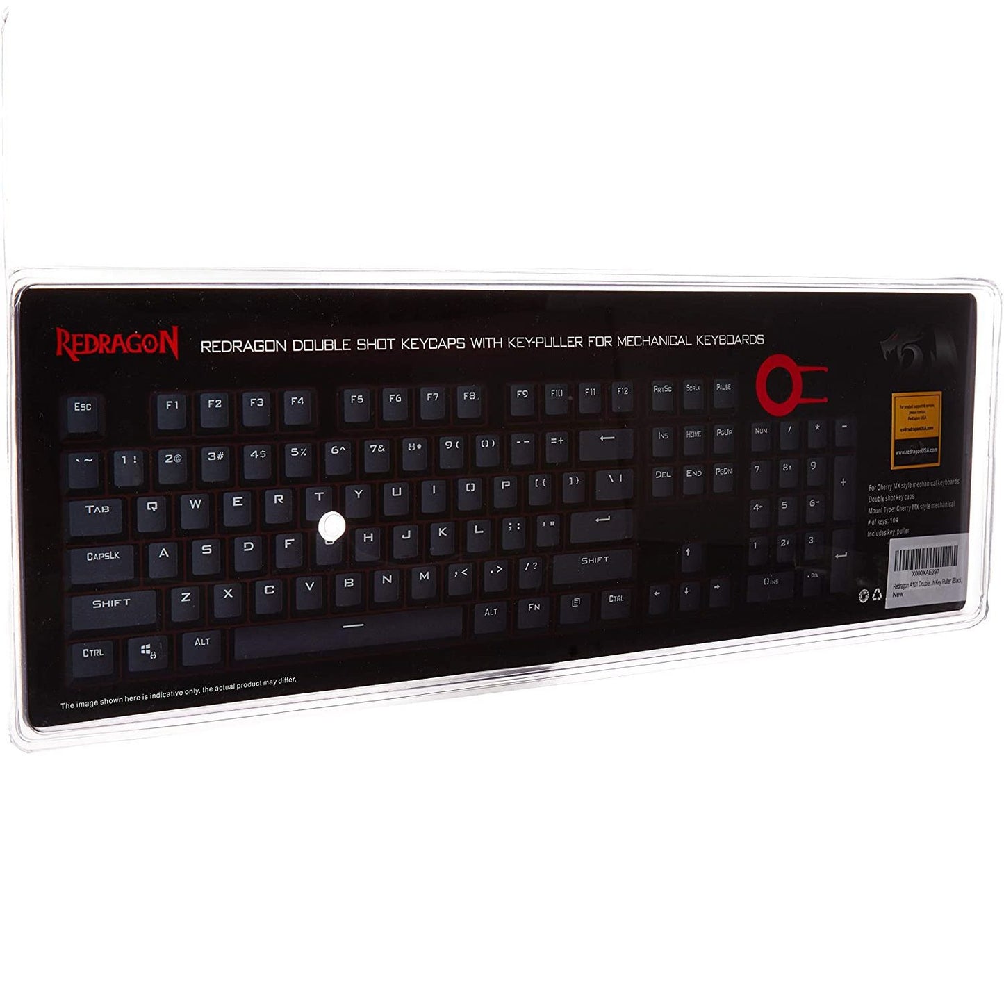 REDRAGON A101 Keycaps – 104 Replacement EN Keycaps | Black