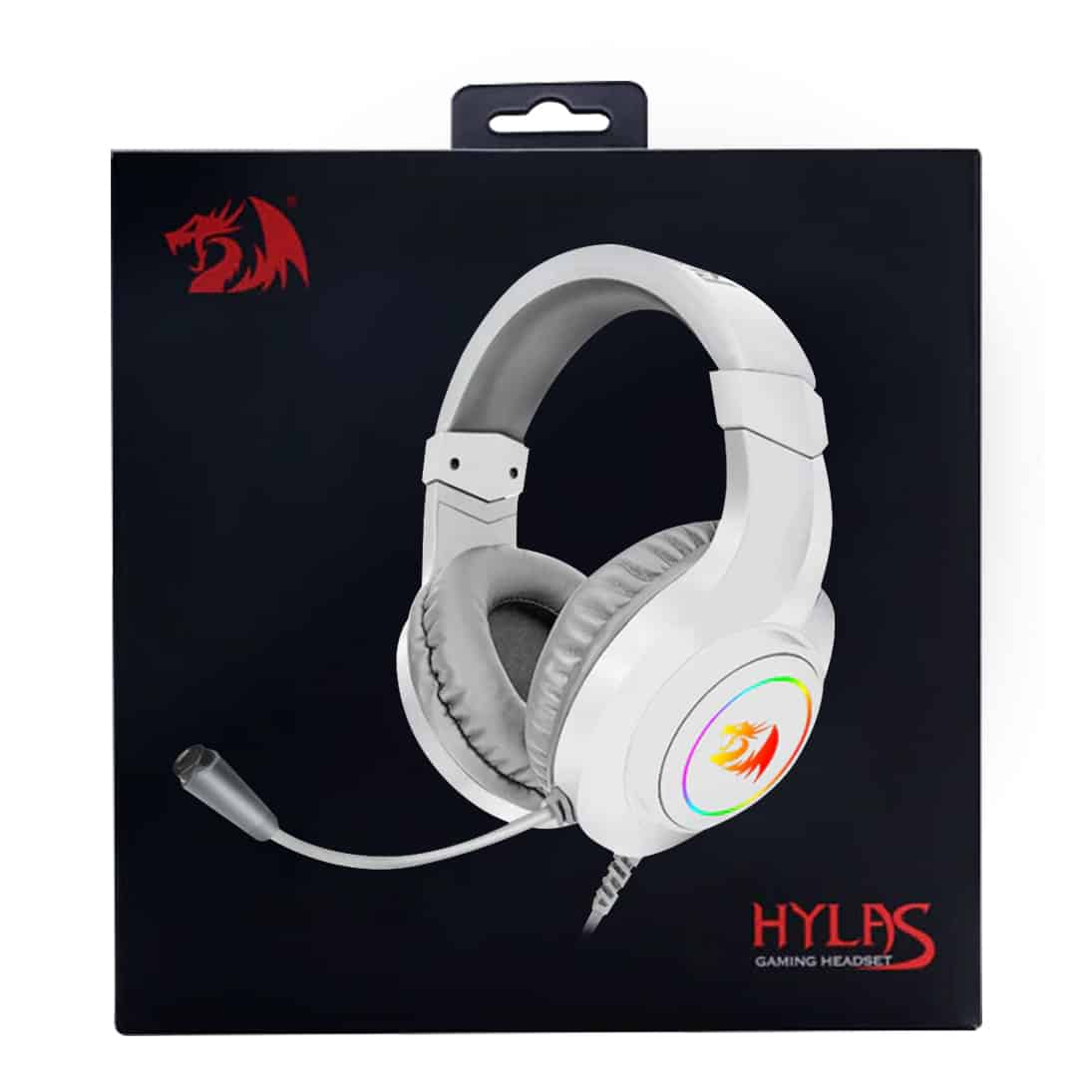 Redragon H260 HYLAS RGB Gaming Headset, Stereo (White)