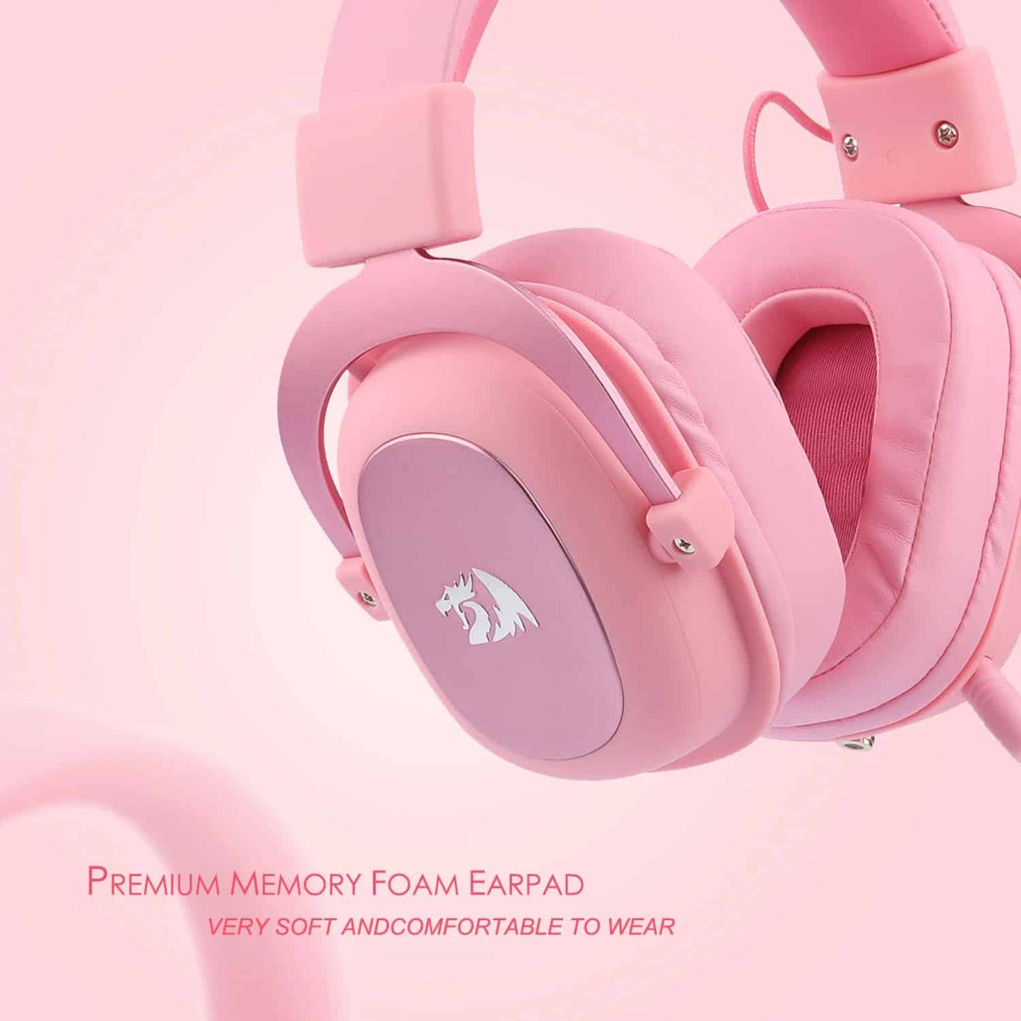 Redragon H510 Zeus 2 Gaming Headset, 7.1 Surround Sound (Pink)