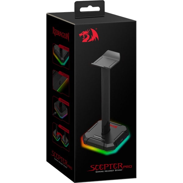 REDRAGON HA300 Scepter Pro RGB Gaming Headset Stand With 4 USB Ports