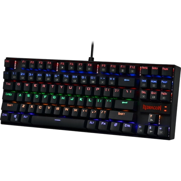 Redragon K552 KUMARA Rainbow Mechanical Gaming Keyboard, Black Switches
