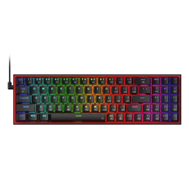 REDRAGON K628 Pollux 75% RGB Gaming Mechanical Keyboard Wired, RED Switch | Black