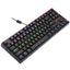 Redragon K576R Daksa 87-Key Mechanical Gaming Keyboard Blue Switches Black