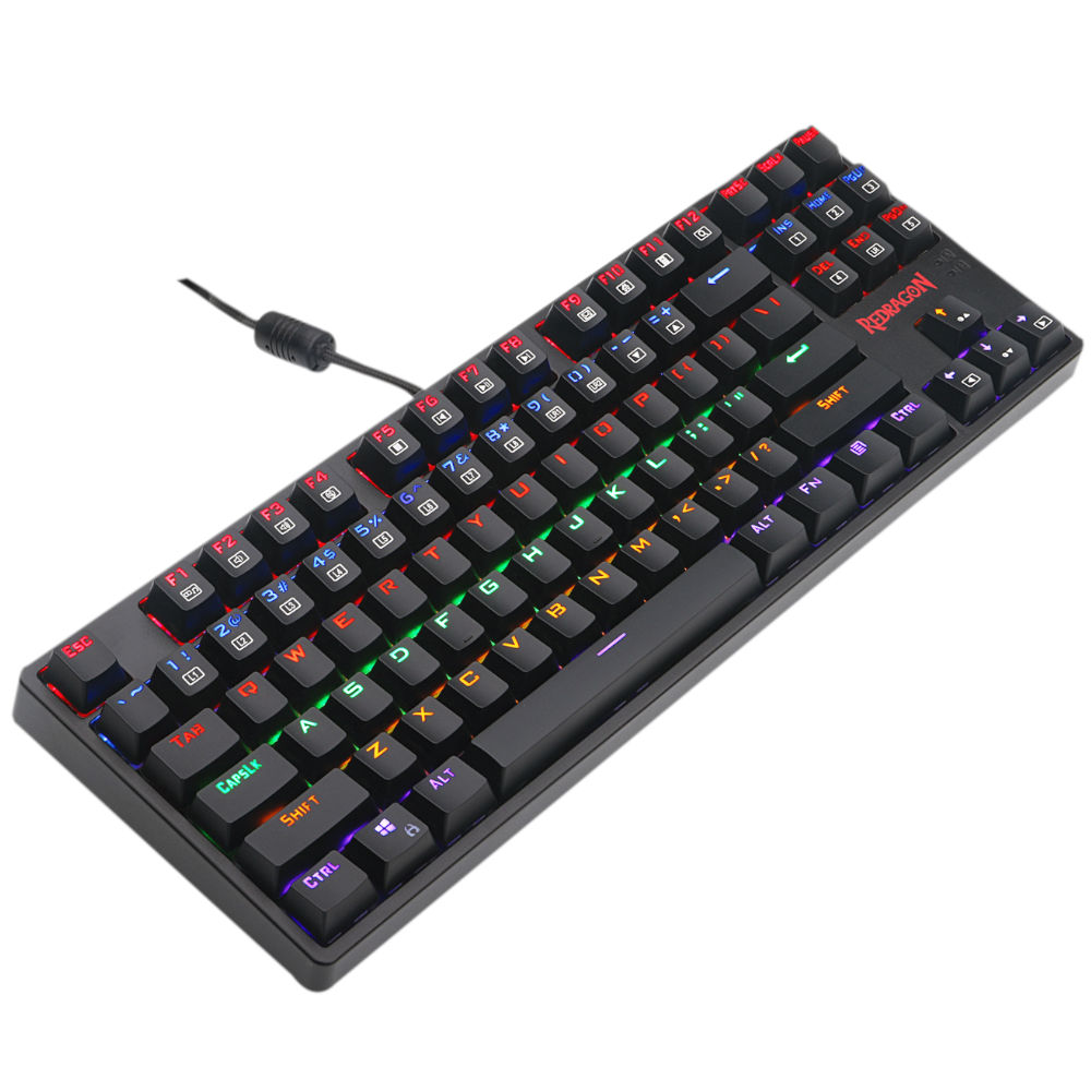 Redragon K576R Daksa 87-Key Mechanical Gaming Keyboard Blue Switches Black