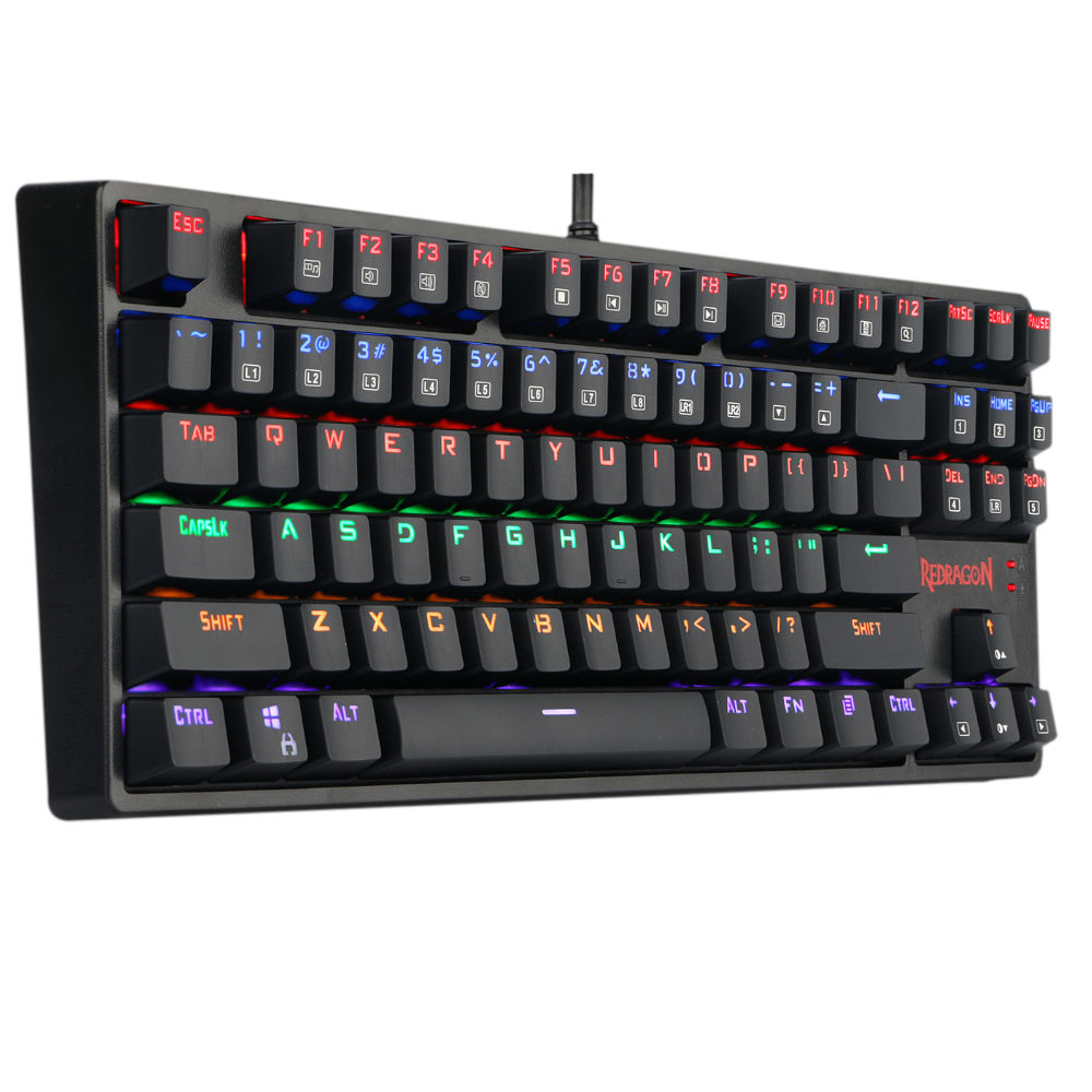 Redragon K576R Daksa 87-Key Mechanical Gaming Keyboard Blue Switches Black