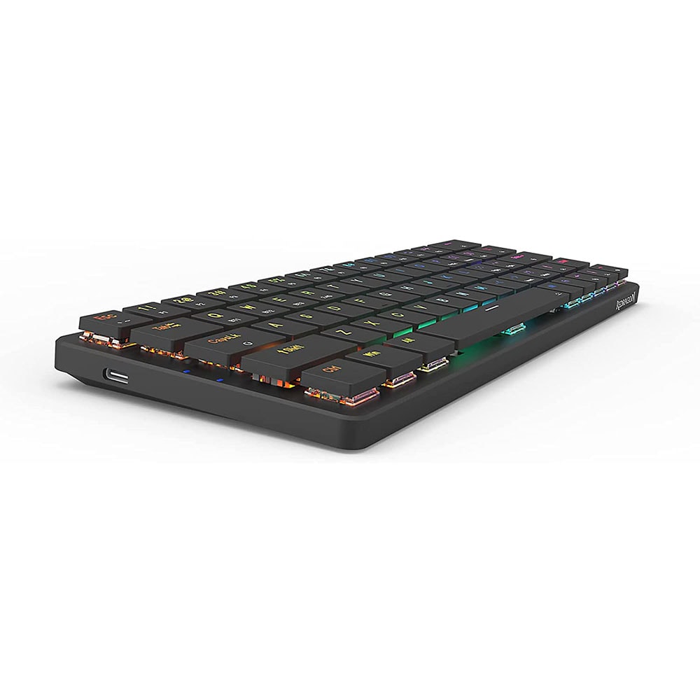 REDRAGON K624P ELISE PRO RGB 60% Wireless Gaming Mechanical Keyboard, Low Profile Blue Switches (Black)