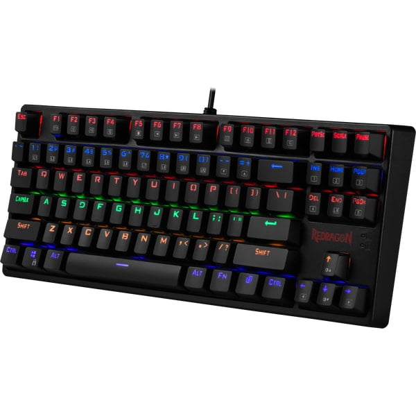 Redragon K576R DASKA Mechanical Rainbow Led Gaming Keyboard, Blue Switches