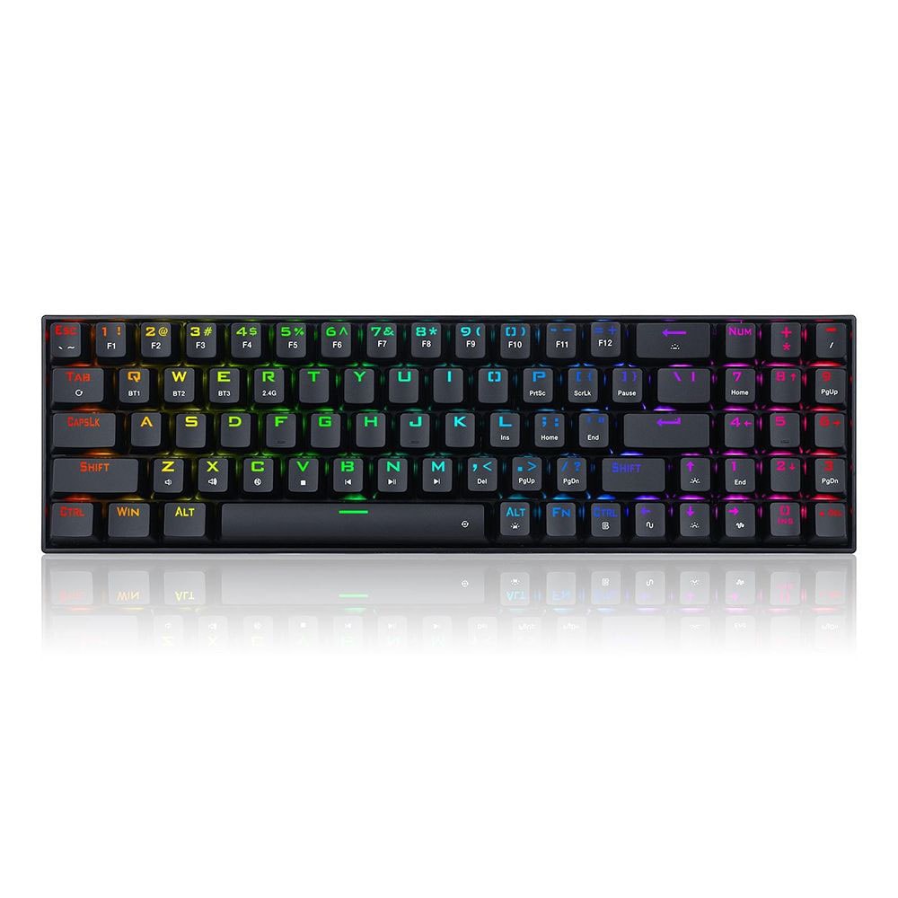 REDRAGON K627P ZED PRO RGB 75% Wireless Gaming Mechanical Keyboard, Low Profile Brown Switches (Black)