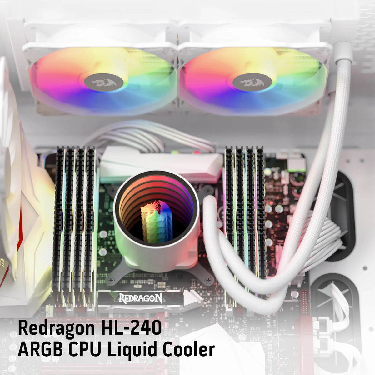 Redragon CCW-3013W 360mm Liquid Cooler ARGB Infinity Effect White