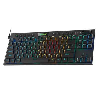 REDRAGON K622 Horus TKL RGB Gaming Mechanical Keyboard Wired, Low Profile Red Switches (Black)