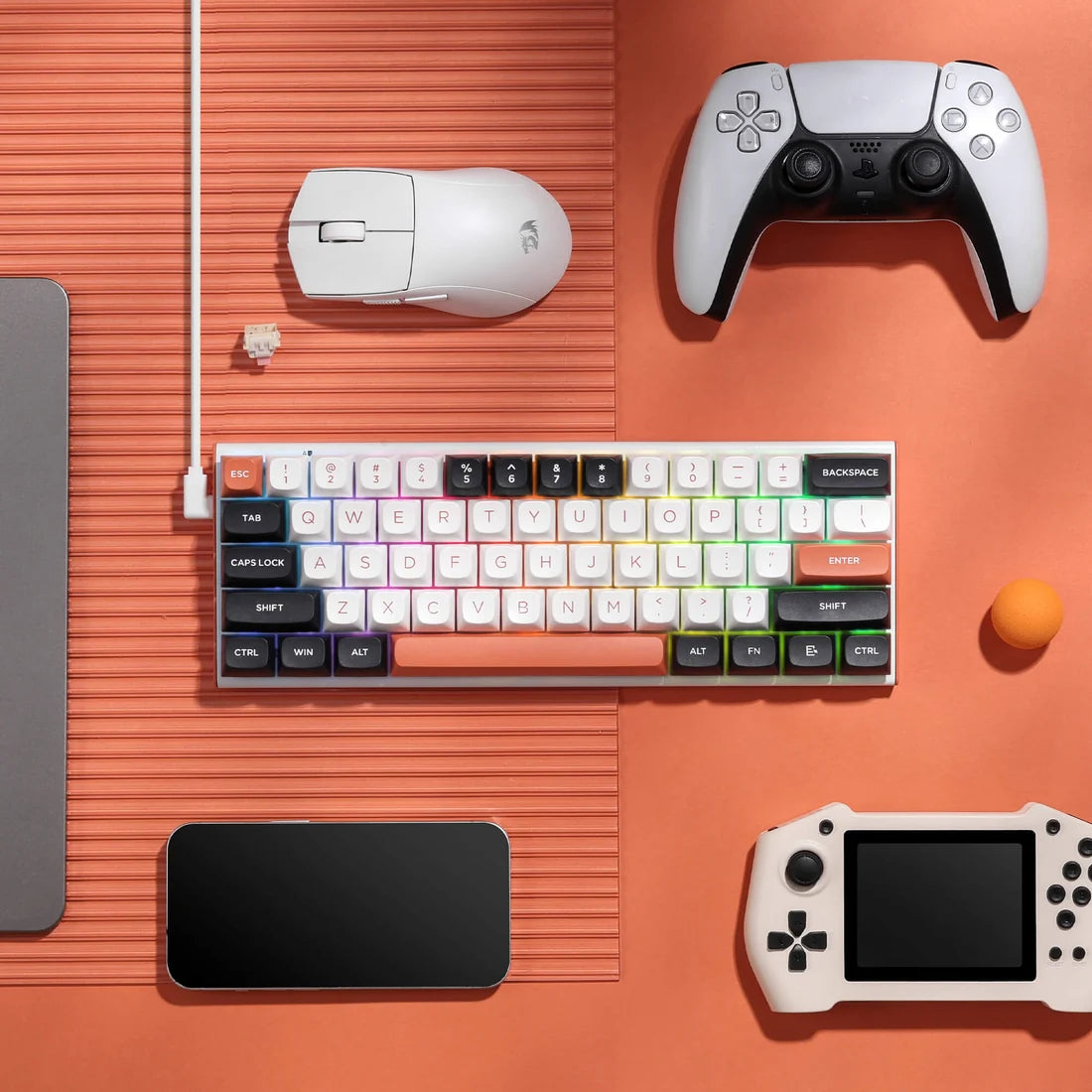Redragon K683WBO FIDD Edition Magnetic 60% Gaming Keyboard 8K Polling Multicolour